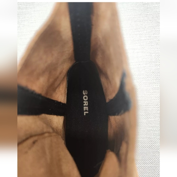 Sorel Size 4 Youth Hidden Wedge Boot Joan Of Arctic Il Camel Brown Suede - Picture 11 of 14